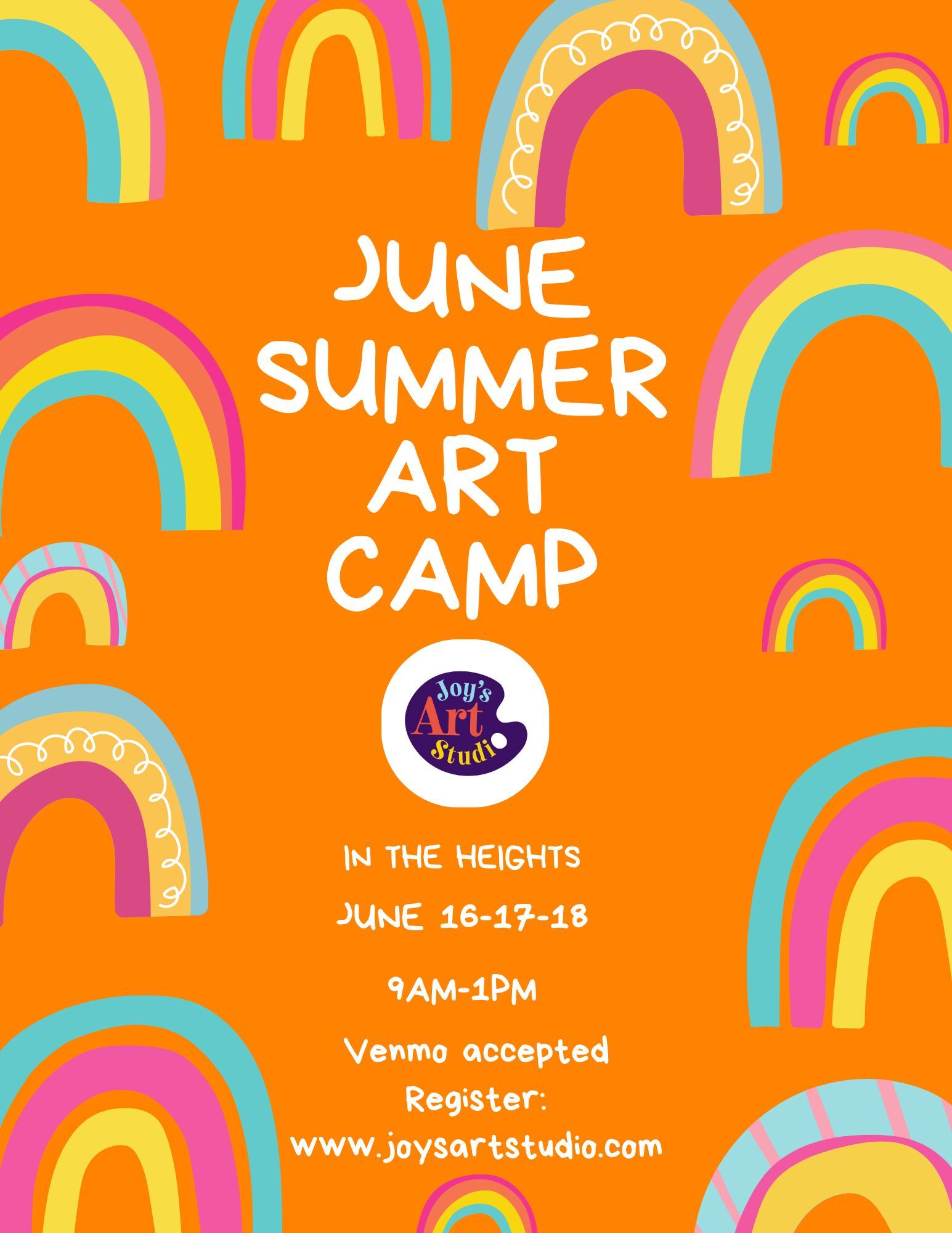 Colorful Modern Kids Art Work Shop Flyer 3