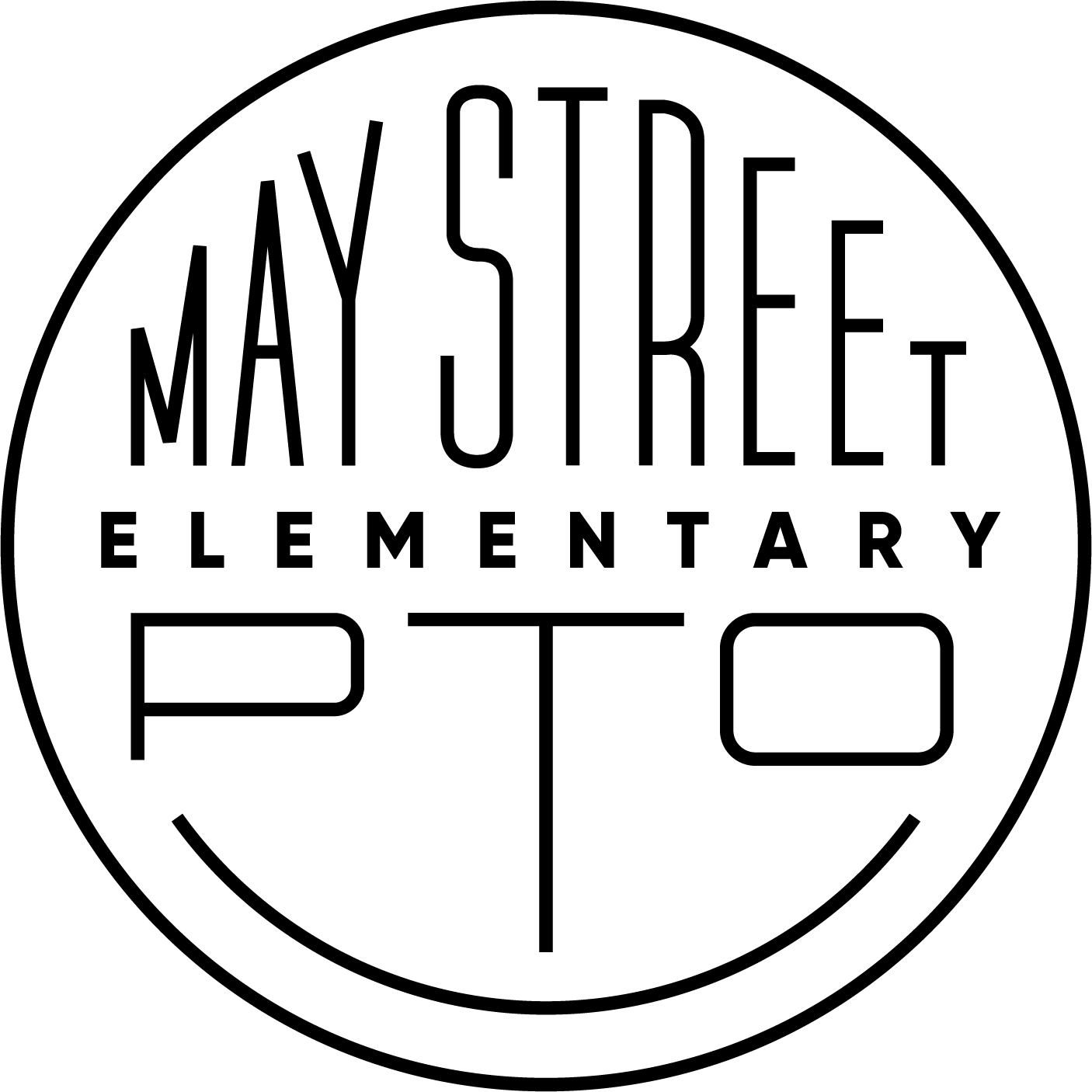 May Street PTO Thick Line Logo Black