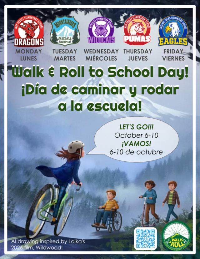 Flyer for International Walk Roll to School Day