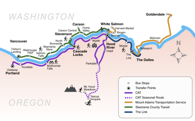 Gorge Area Map casual legend icons north 05 08 25
