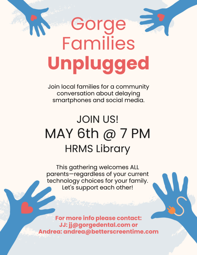 Gorge Families Unplugged Flyer