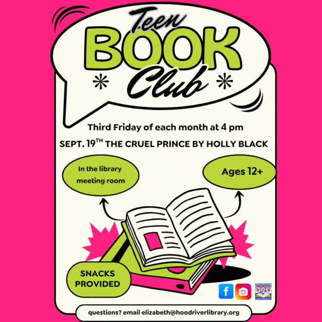 Teen Book Club Instagram Post