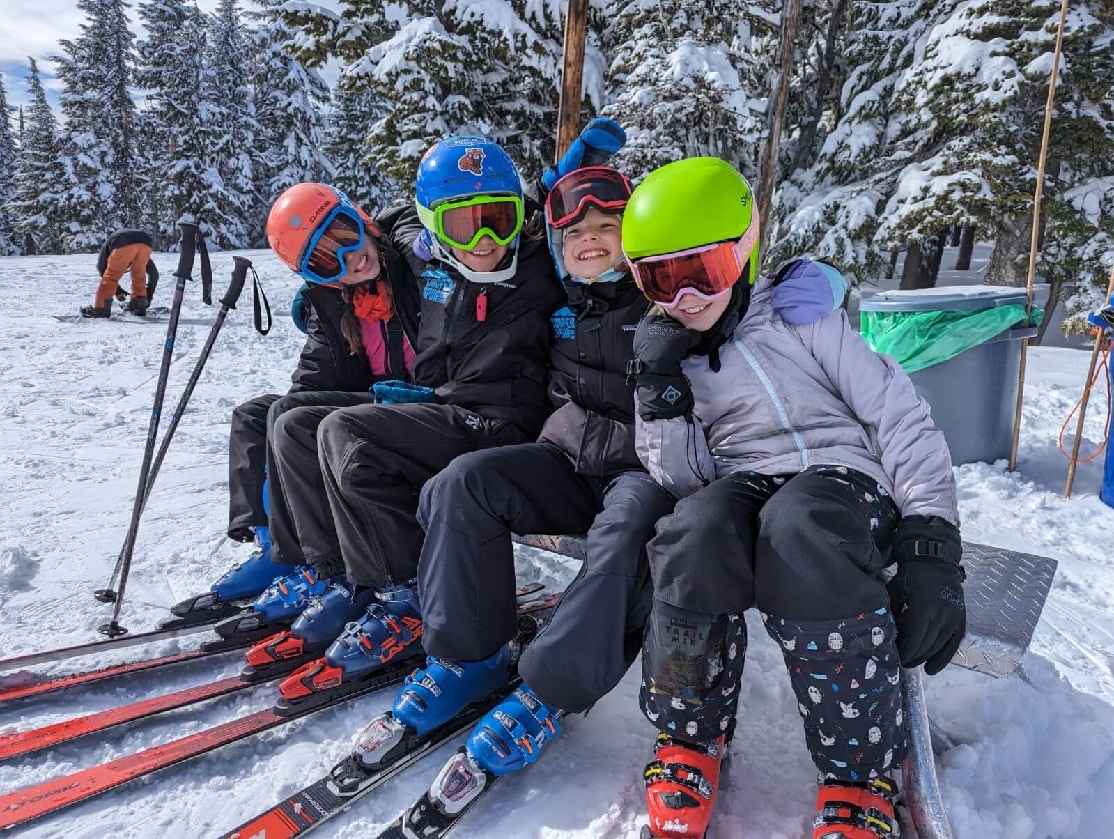 Cooper Spur Alpine Team - 4 young skiers