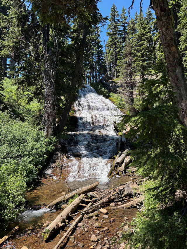 Umbrella Falls on the southeast side of Mount Hood