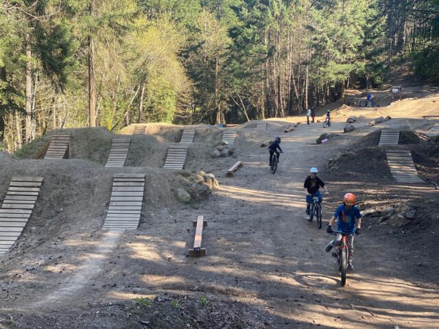 Kids riding bikes at White Salmon Bike Park