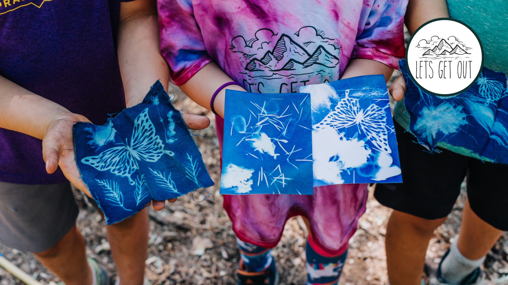 Kids showing wildlife illustrations