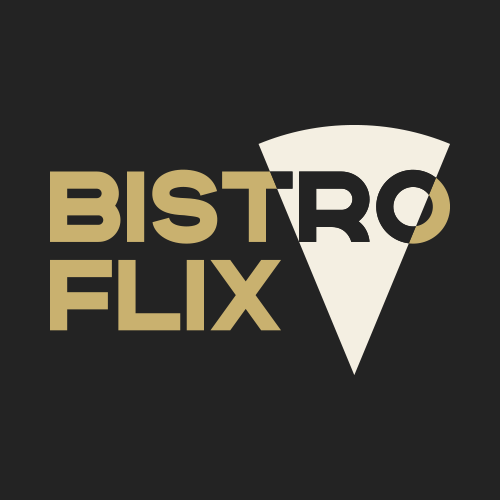 Bistro Flix Hood River P Izza Restaurant Movie Theater Cinema Logo Dark 564px