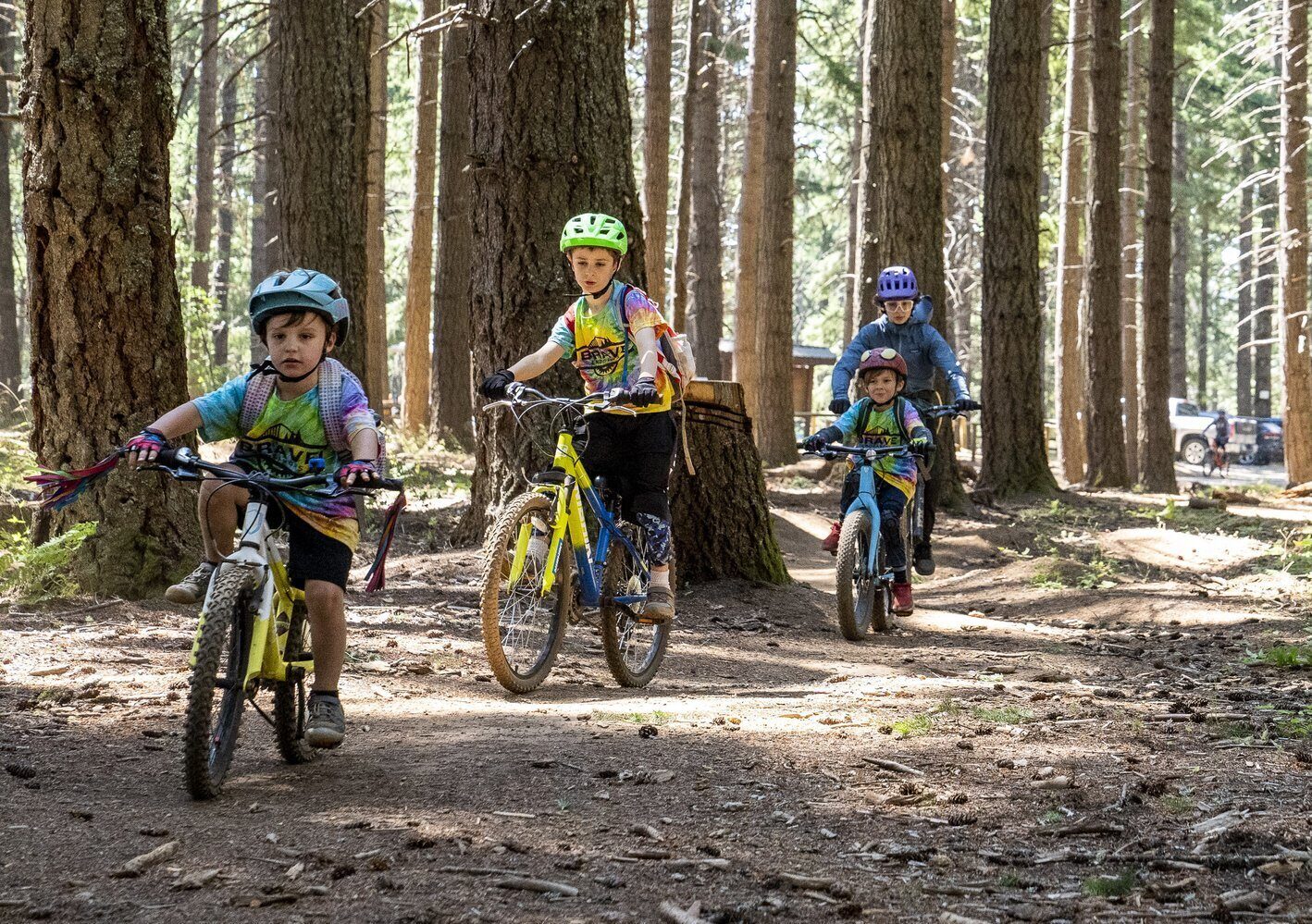 Brave Endeavors - Kids mountain biking in the woods
